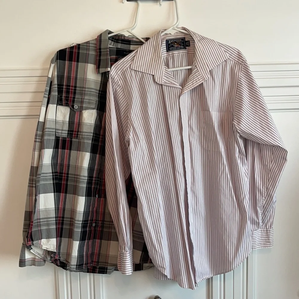 Button Up Stripe and Plaid Shirts